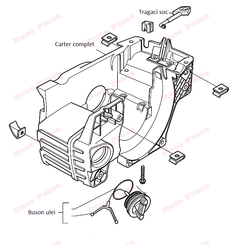 Schema reparatie carter husqvarna 136